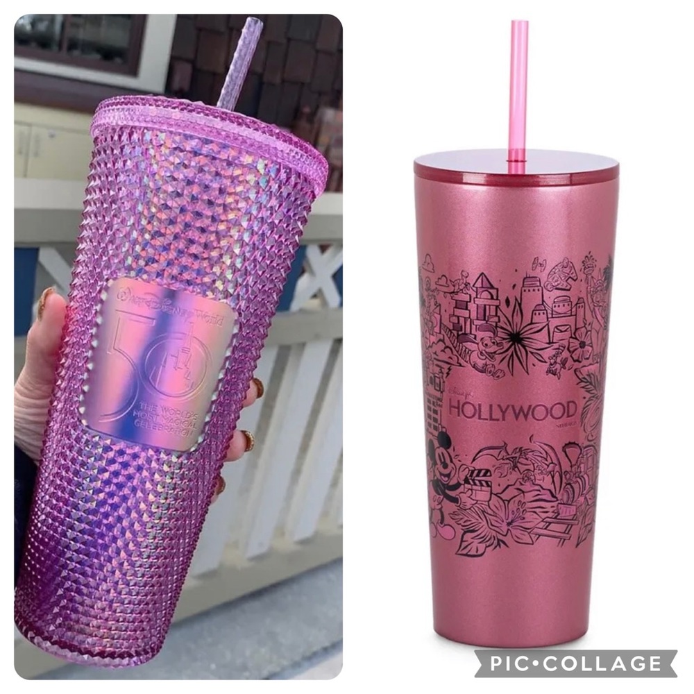 Disney starbucks tumblers pink-50th, hollywood studios